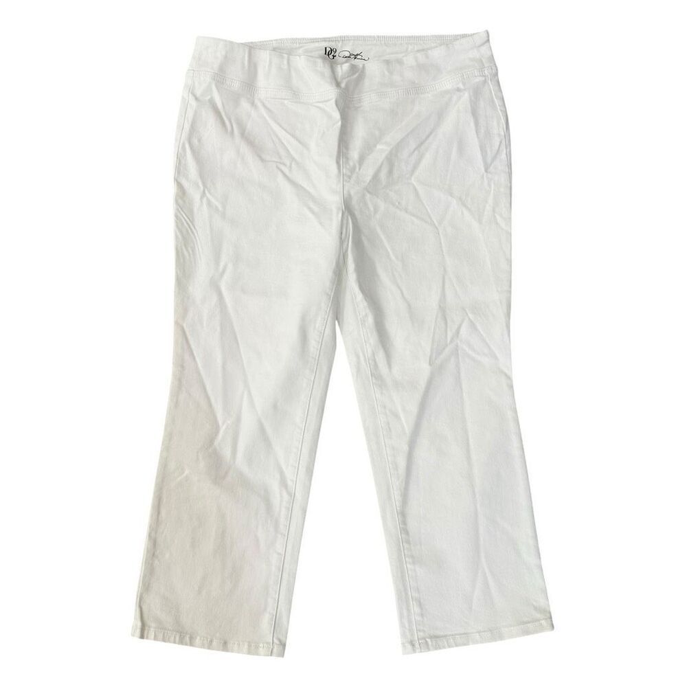 DG2 by Diane Gilman compact comfort Stretch pull on ivory jeans size 20PW NWT